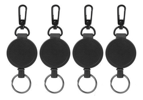 4 Peças Chaveiro Telescópico Antifurto Chaveiro Retrátil