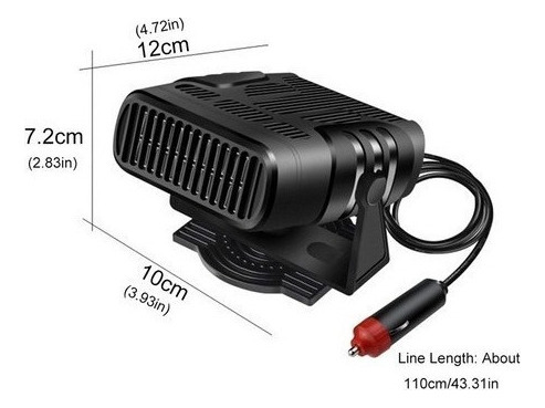 1 Aquecedor Portátil De Veículos Automotivos Poderosos 12v - Imagem 9