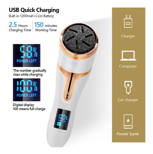 Removedor De Calos De Pé Crack Electric Sandpaper Motor Powe - Imagem 4