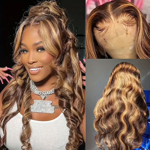 V Glueless #613 Peruca Loira Body Wave Beginner Friend - Imagem 24