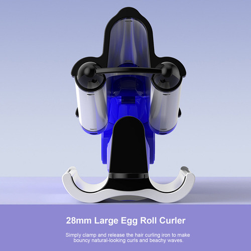 Ferro De Ondulação Egg Roll, Water Ripple Large Curler, Azul - Imagem 5