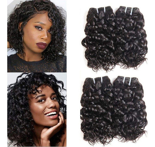 Onda De Água De 20cm Cabelo Humano 4pieces 200g - Imagem 2