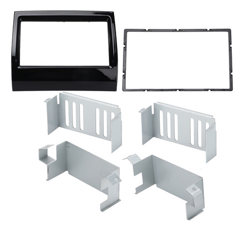 Radio Fascia Frame 2din Car Stereo Glossy Black Navigation - Imagem 3