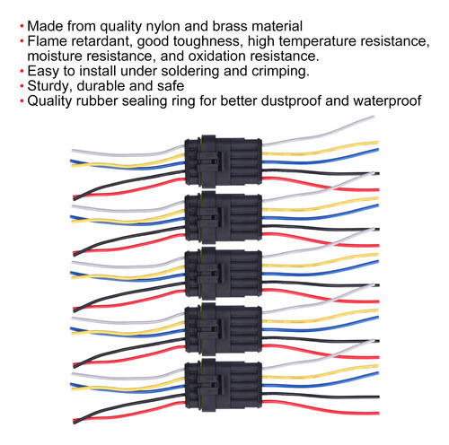 Conector De Fio Automotivo 5 Peças Way Car Electrical Imperm - Imagem 8