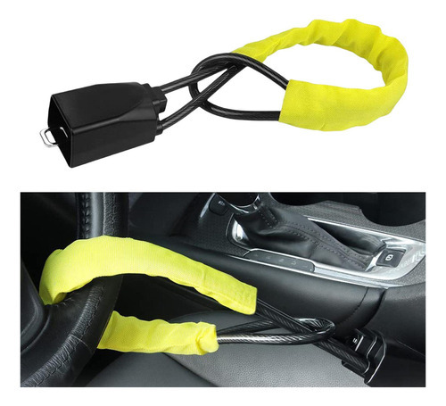 Bloqueio De Volante De Carro Automotivo Amarelo - Imagem 7