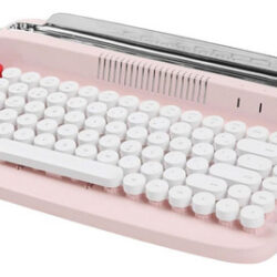 Teclas Redondas Retro Teclado Mecânico 84 Teclas Rosa