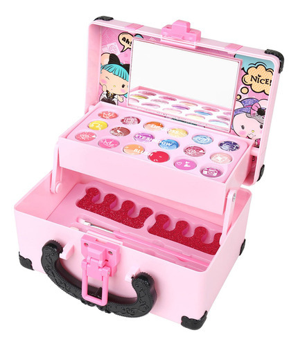 P Kit De Maquiagem Infantil Para Meninas, Lavável,