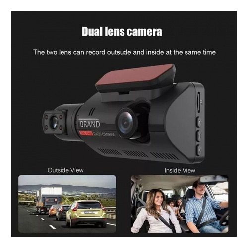 Câmera Dvr De Veículo Automotivo Com Lente Dupla Uber/ta - Imagem 2