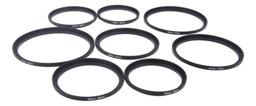 8pcs Filtro Passo Up Anéis Adaptador 49-52-55-58-62-67-72-77 - Imagem 4