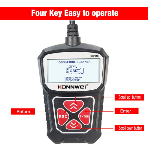 Konnwei Kw310 Universal Car Scanner Profissional Automotivo - Imagem 6