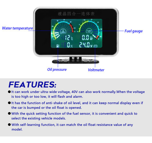 . Medidor De Instrumentos Automotivos Car Voltage Digital 4 - Imagem 4