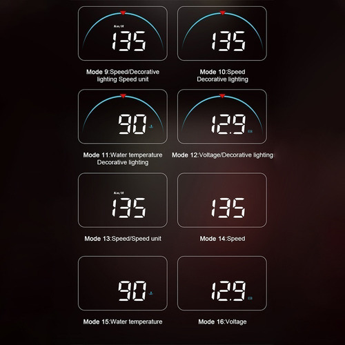 Projetor De Vidro Automotivo Velocímetro Digital Hud - Imagem 9