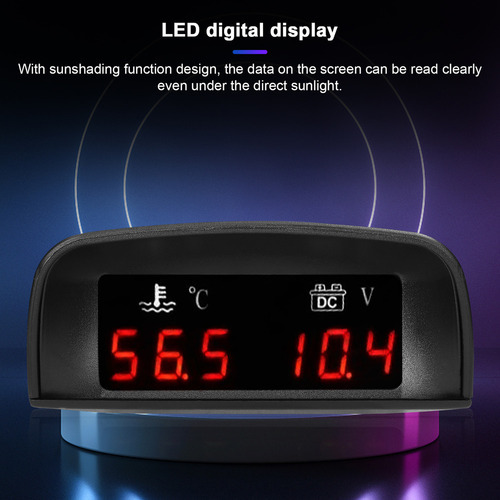 Instrumento Automotivo Universal 1 2 Car Temperature Digital - Imagem 2