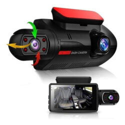 Câmera Dvr Para Veículos Automotivos Com Lente Dupla Uber/ta
