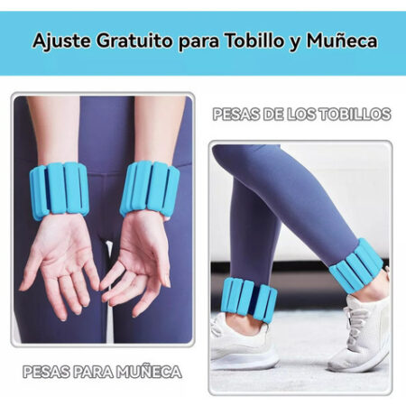 Pesos De Pulso E Tornozelo (1lb), Pulseiras De Silicone - Imagem 5