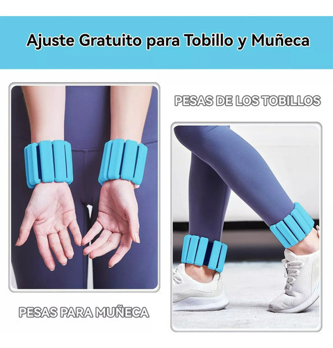 Pesos De Pulso E Tornozelo (1lb), Pulseiras De Silicone - Imagem 5