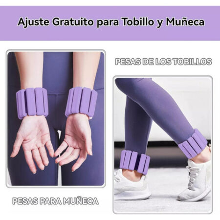 Pesos De Pulso E Tornozelo (1lb), Pulseiras De Silicone - Imagem 11
