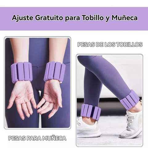 Pesos De Pulso E Tornozelo (1lb), Pulseiras De Silicone - Imagem 11