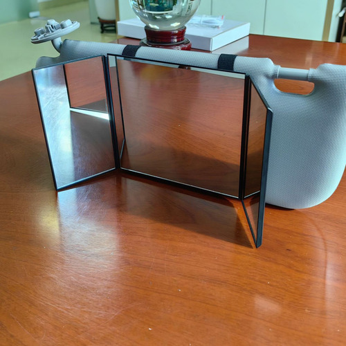 Espelho De Maquiagem Dobrável Automotivo Universal De Três D - Imagem 6