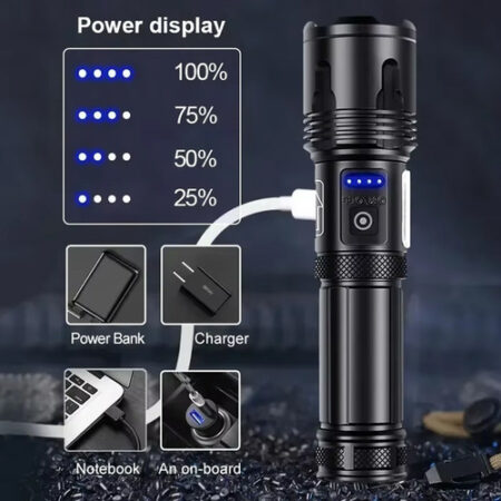 Lanterna De Banco De Energia Led Poderosa Xhp70 De Alto Bril - Imagem 8