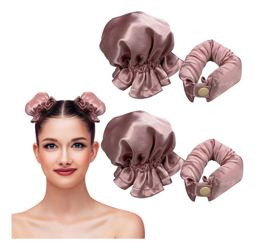 4 Unidades De Novo Modelador De Cabelo Sem Calor Acetinado, - Imagem 2