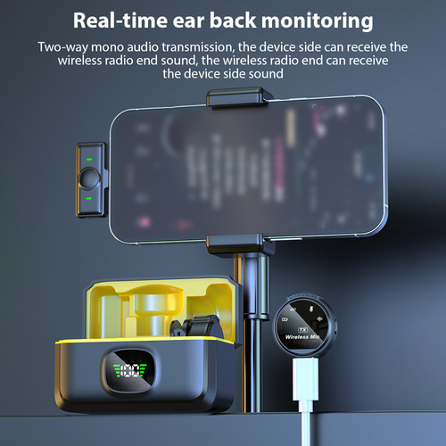 Microfone De Lapela Móvel Para Reprodução E Transmissão Ao V - Imagem 3