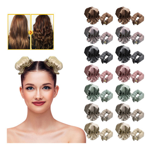 4 Unidades De Novo Modelador De Cabelo Sem Calor Acetinado, - Imagem 14