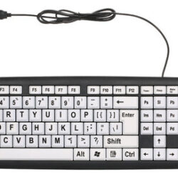 Teclado Com Fio Usb Para Usuários De Baixa Visão Com Grandes