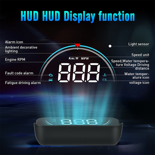 J Head Up Display Velocímetro Projetor Obd2 Automotivo - Imagem 5