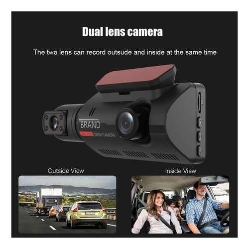 Câmera Dvr Para Veículos Automotivos Com Lente Dupla Uber/ta - Imagem 3