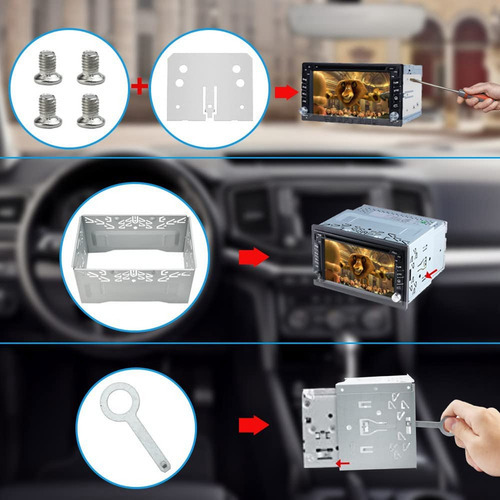 Estrutura Universal Para Instalação De Rádio Automotivo 2 - Imagem 6