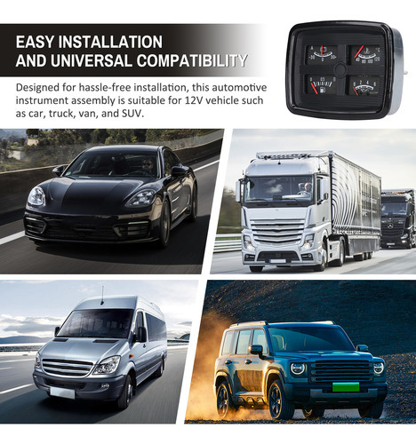 Instrumento Automotivo 4 Em 1: Combustível, Óleo, Temperatur - Imagem 8