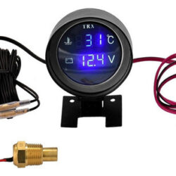 Voltímetro Automotivo Universal E Medidor De Temperatura