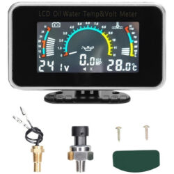 Instrumento Automotivo Lcd Car Temperature Truck 3 Em 1 Medi