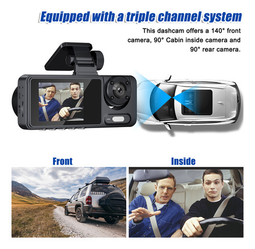 Dash Cam: Gravador De Vídeo Automotivo Multilíngue, Grande A - Imagem 6