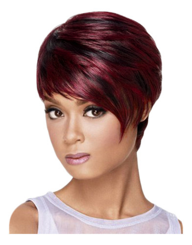 Toupee Fashion Synthetic Temperament Messy Hair Ruivo Fem