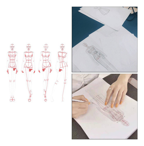 3x Desenho Conjunto De Régua Modelo De Desenho De Para - Imagem 3