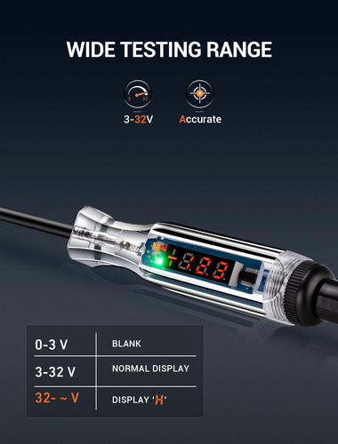 Testador De Circuito Automotivo De Led Digital Premium, Luz - Imagem 3
