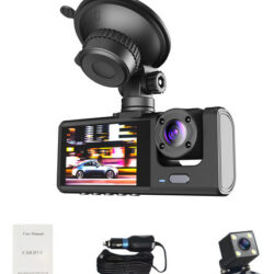 Câmera Dvr Frontal E Interna E Traseira Dvr Dash De 1080p 2