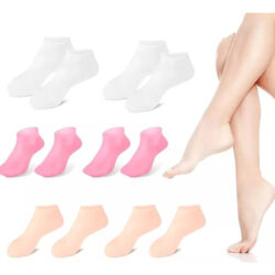 6 Meias Silicone Anti Crack E Hidratantes Para Pés Saudáveis