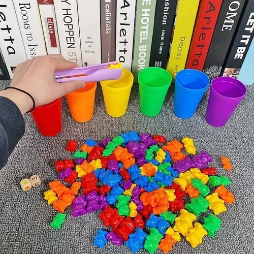 W Stacking Cup Counting Bear Toys Brinquedos Educativos - Imagem 5