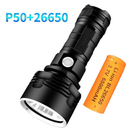 Lanterna Potente Led Xhp50 Tocha Usb Recarregável W - Imagem 2