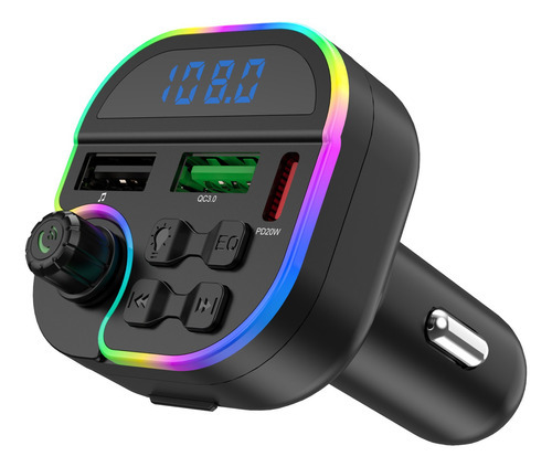 Transmissor Fm Hd Bluetooth 5.0, Rádio Automotivo Viva-voz M