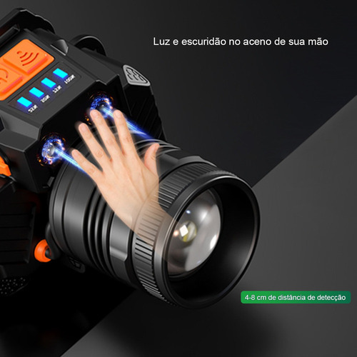 Lanterna De Cabeca Prova Dagua Farol De Cabeça Potente Forte - Imagem 5