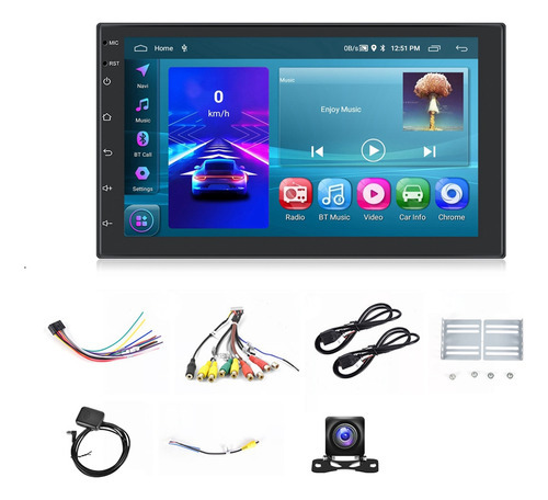 Estéreo Automotivo 2+64g Android 13 Double Din Com Carplay S