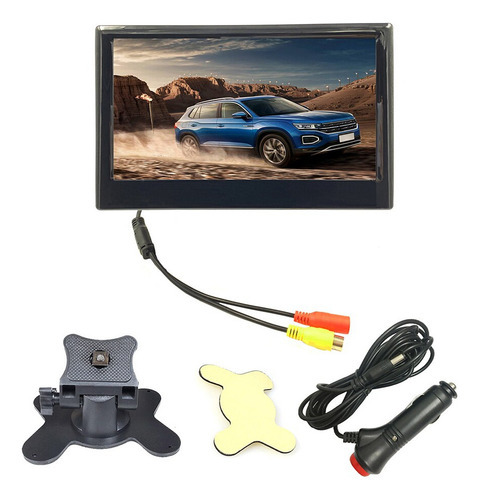 Tela Lcd Com Suporte Universal Automotivo De 7 Polegadas,