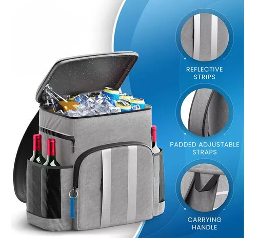 Mochila Térmica De 20 Litros, Refrigerador De Cerveja, Lanch - Imagem 12