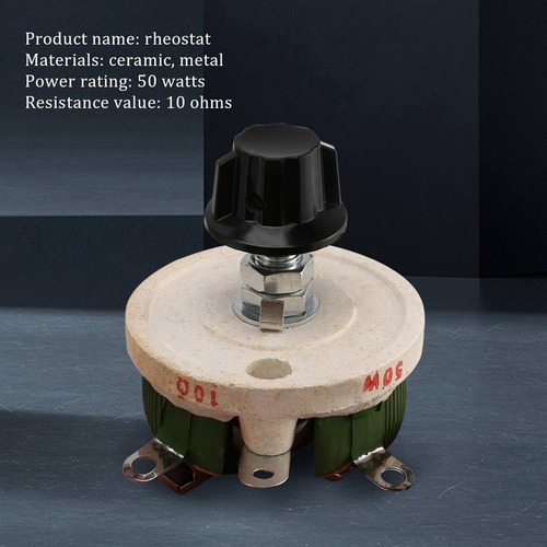 Potenciômetro Cerâmico De 50w 10 Ohm, Resistor De Pote Cônic - Imagem 6