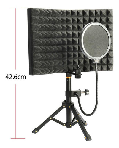 De Isolamento De Microfone De Gravação Com Suporte De - Imagem 2