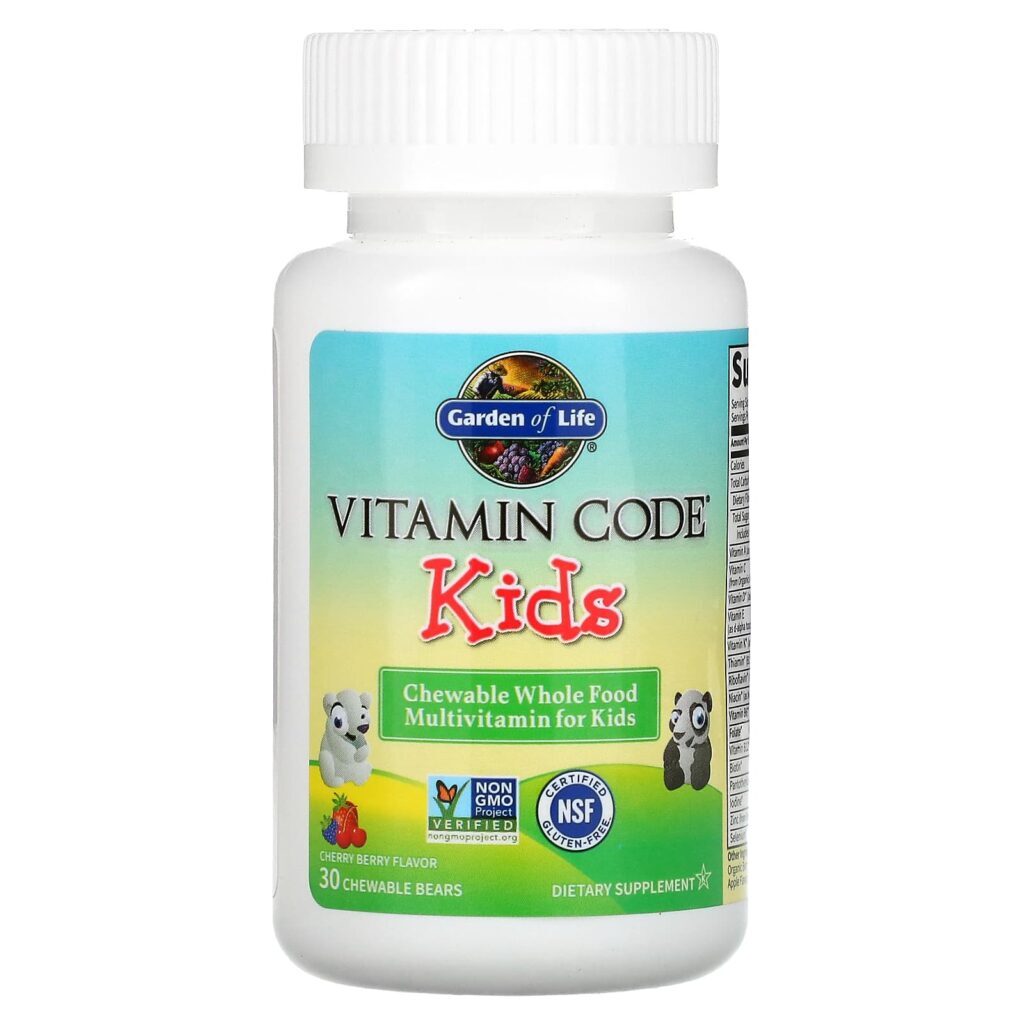 Garden of Life, Vitamin Code, Multivitamínico Mastigável de Alimentos Integrais para Crianças, Cereja, 30 Ursinhos Mastigáveis - Imagem 3